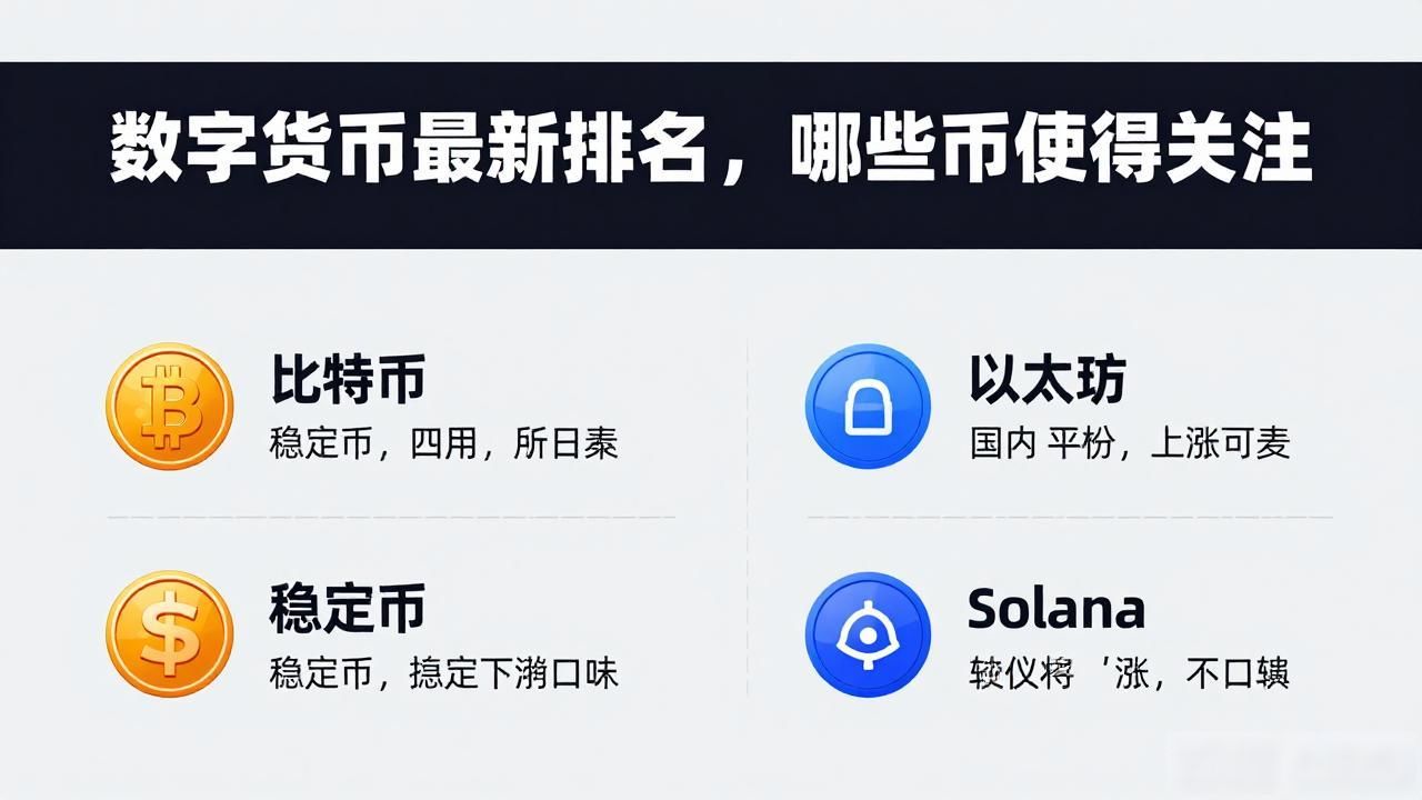数字货币最新排名，哪些币值得关注