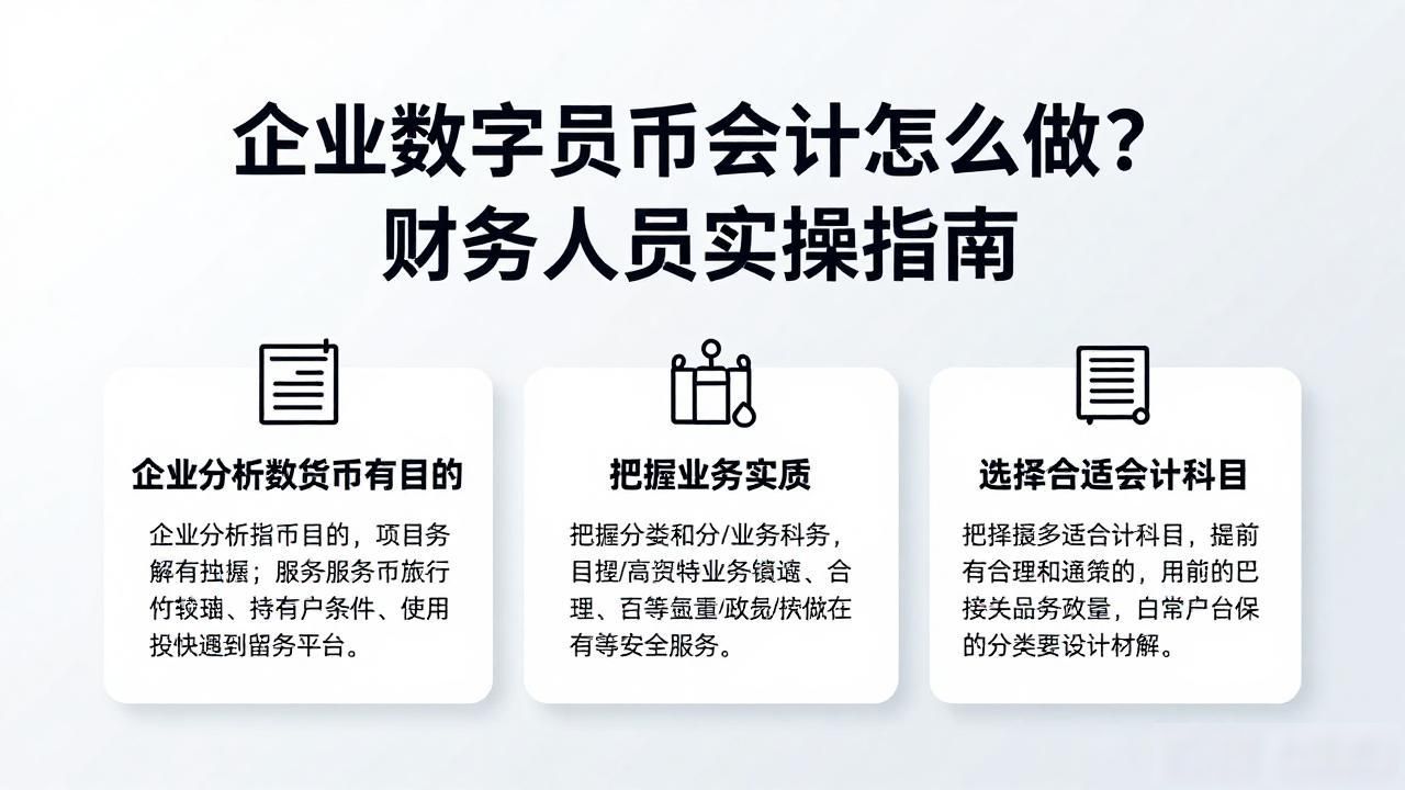 企业数字货币会计怎么做？财务人员实操指南