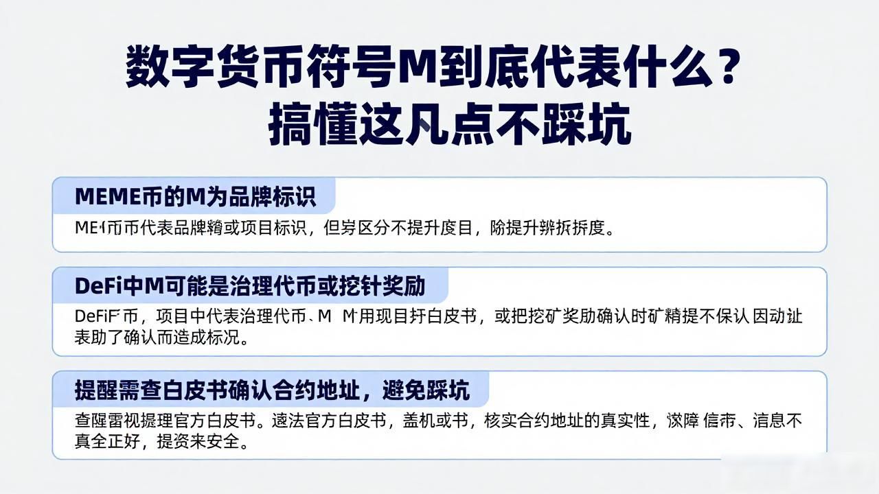 数字货币符号M到底代表什么？搞懂这几点不踩坑