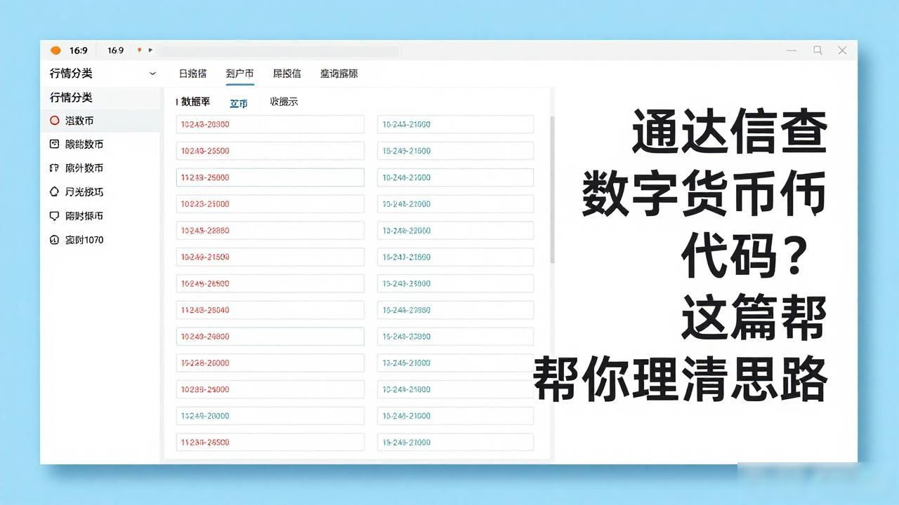 通达信查数字货币代码？这篇帮你理清思路