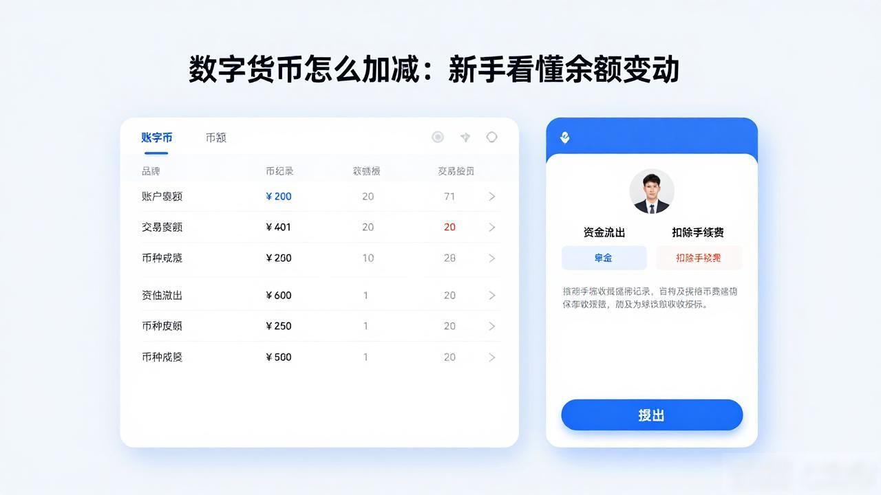 数字货币怎么加减：新手看懂余额变动