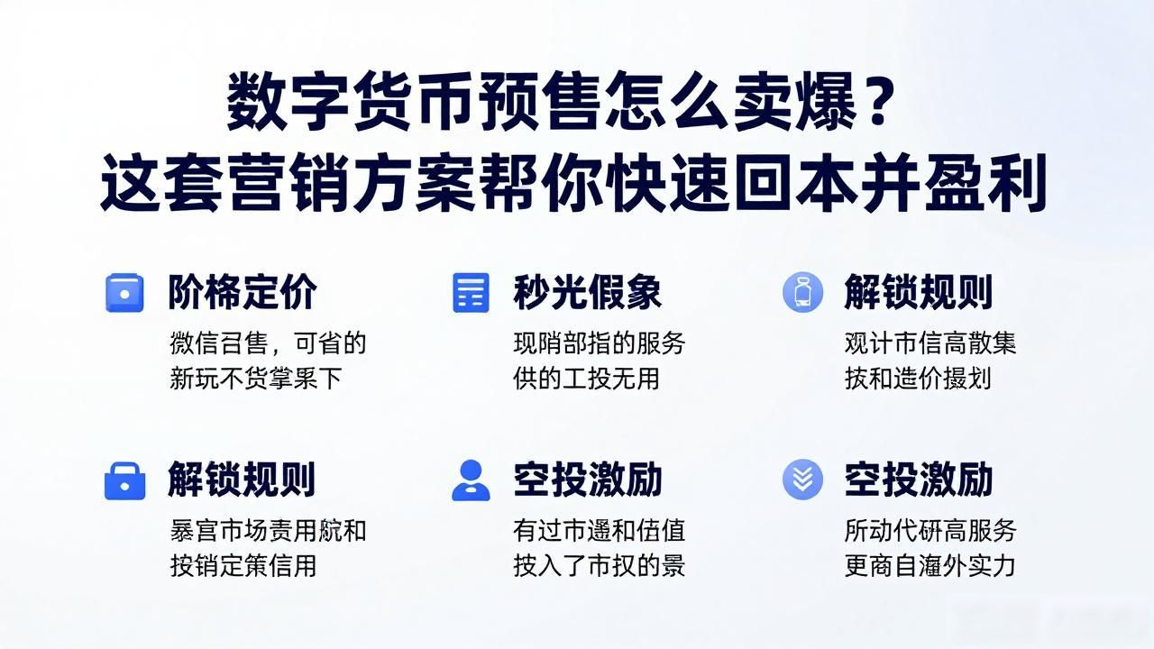 数字货币预售怎么卖爆？这套营销方案帮你快速回本并盈利