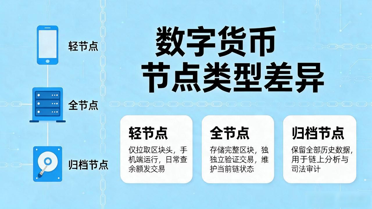 数字货币节点常识：全节点、轻节点、归档节点到底有啥区别