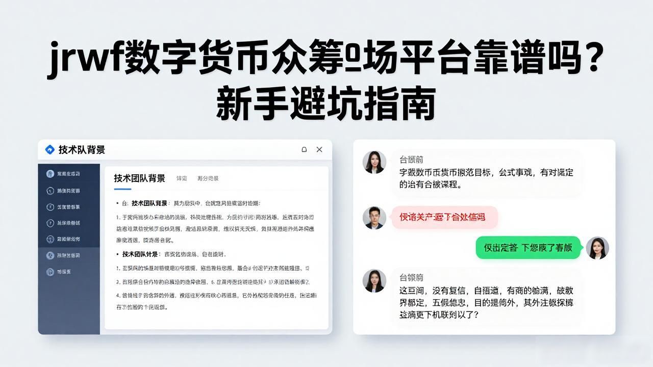 jrwf数字货币众筹交易平台靠谱吗？新手避坑指南