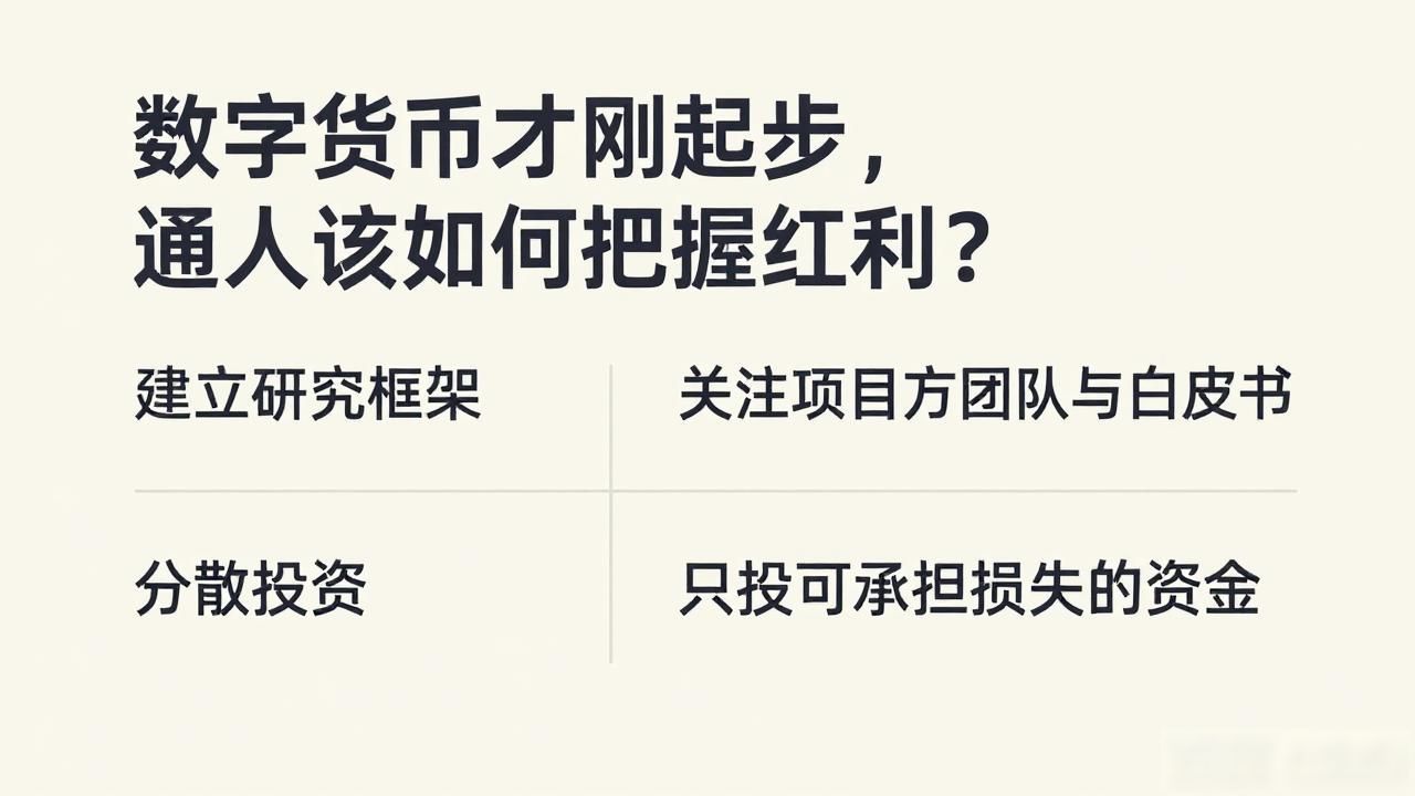 数字货币才刚起步，普通人该如何把握红利？