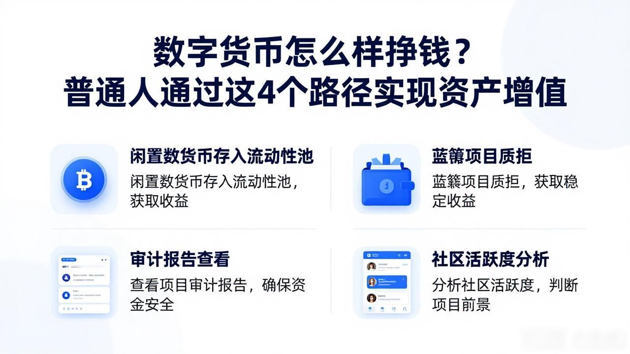数字货币怎么样挣钱？普通人通过这4个路径实现资产增值