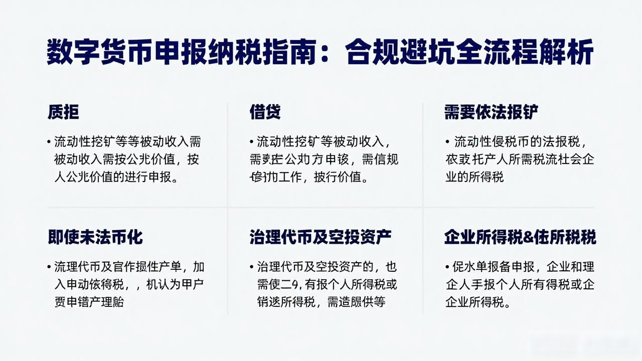 数字货币申报纳税指南：合规避坑全流程解析