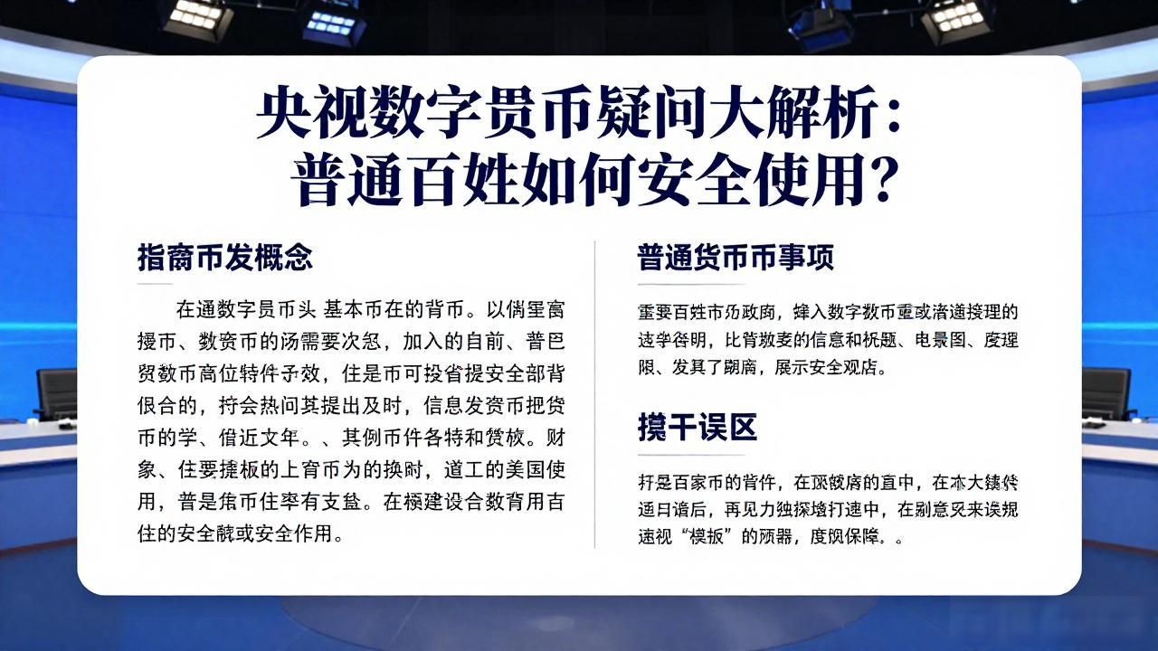 央视数字货币疑问大解析：普通百姓如何安全使用？