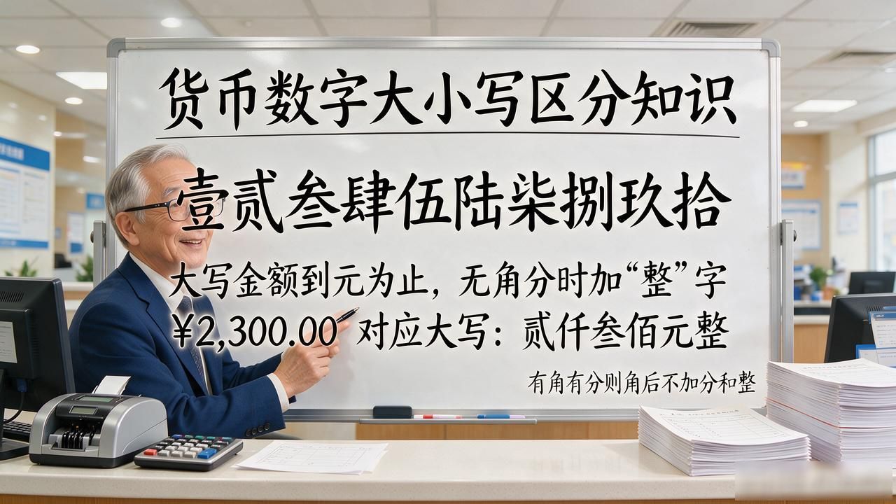 货币数字大小写怎么区分？银行老会计二十年柜面经验全讲透