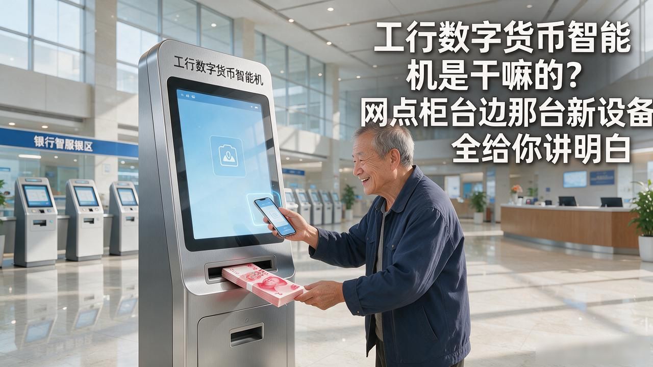 工行数字货币智能机是干嘛的？网点柜台边那台新设备全给你讲明白