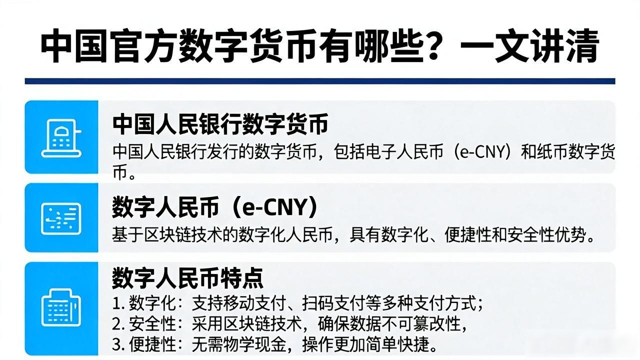 中国官方数字货币有哪些？一文讲清