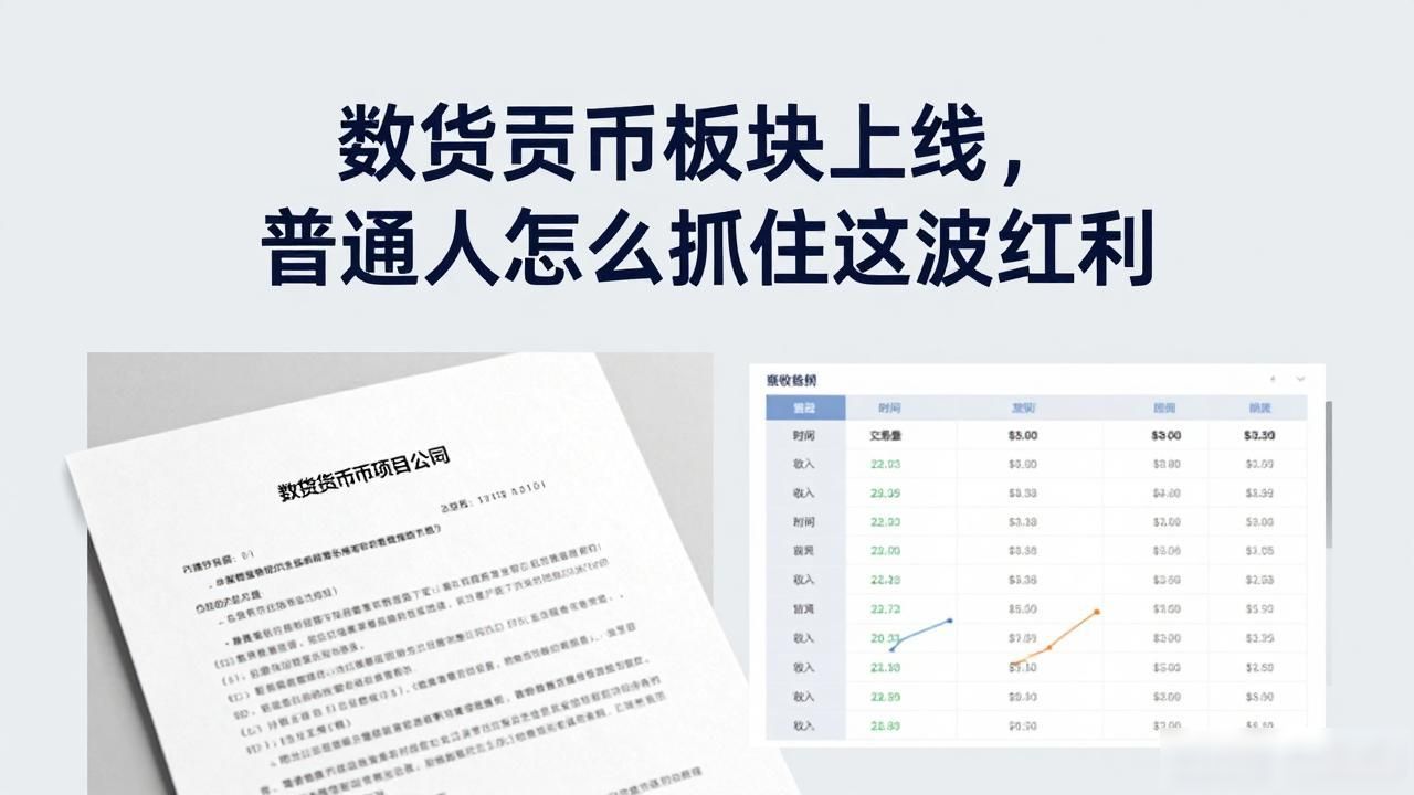 数字货币板块上线，普通人怎么抓住这波红利